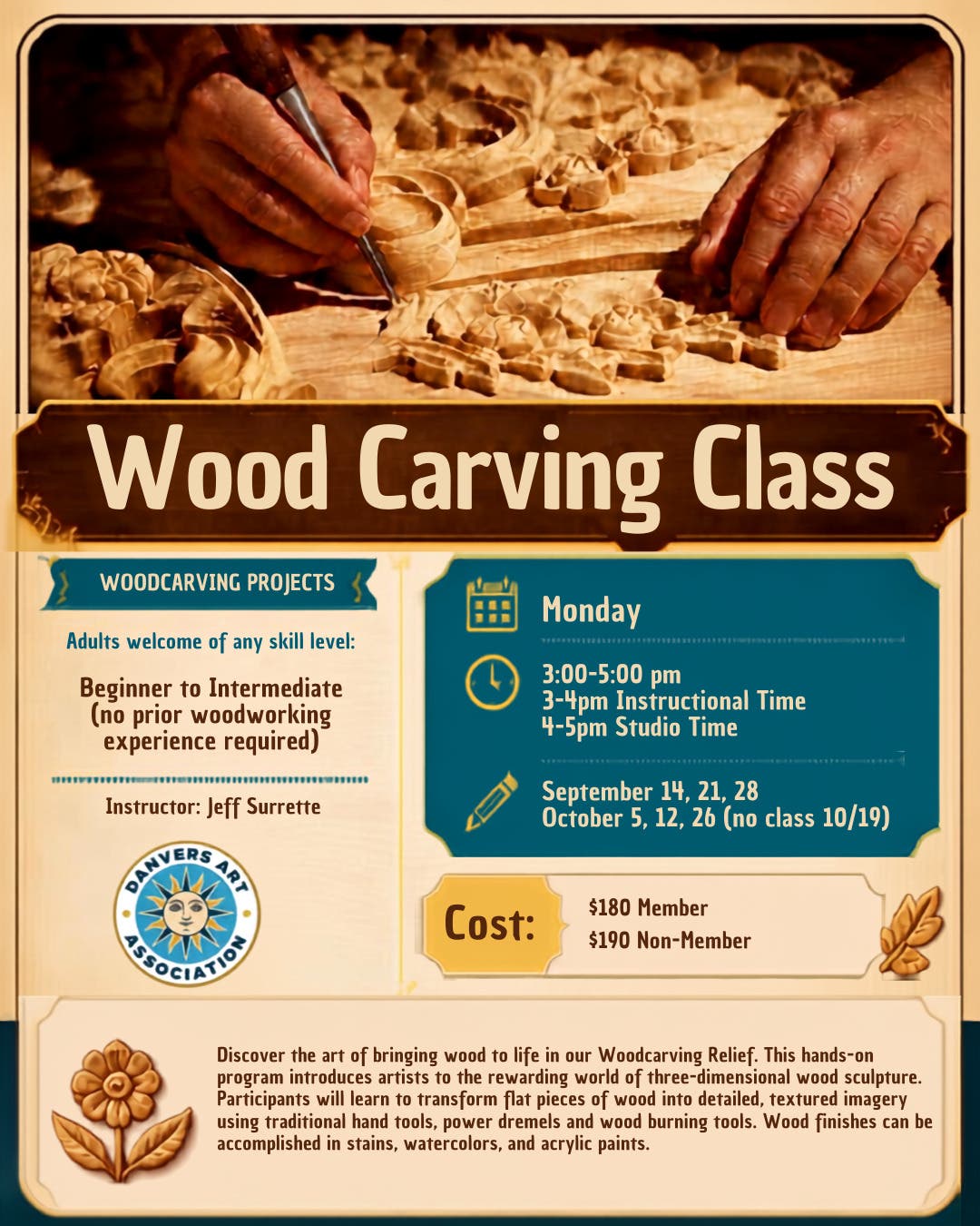 Woodcarving Class for Adults