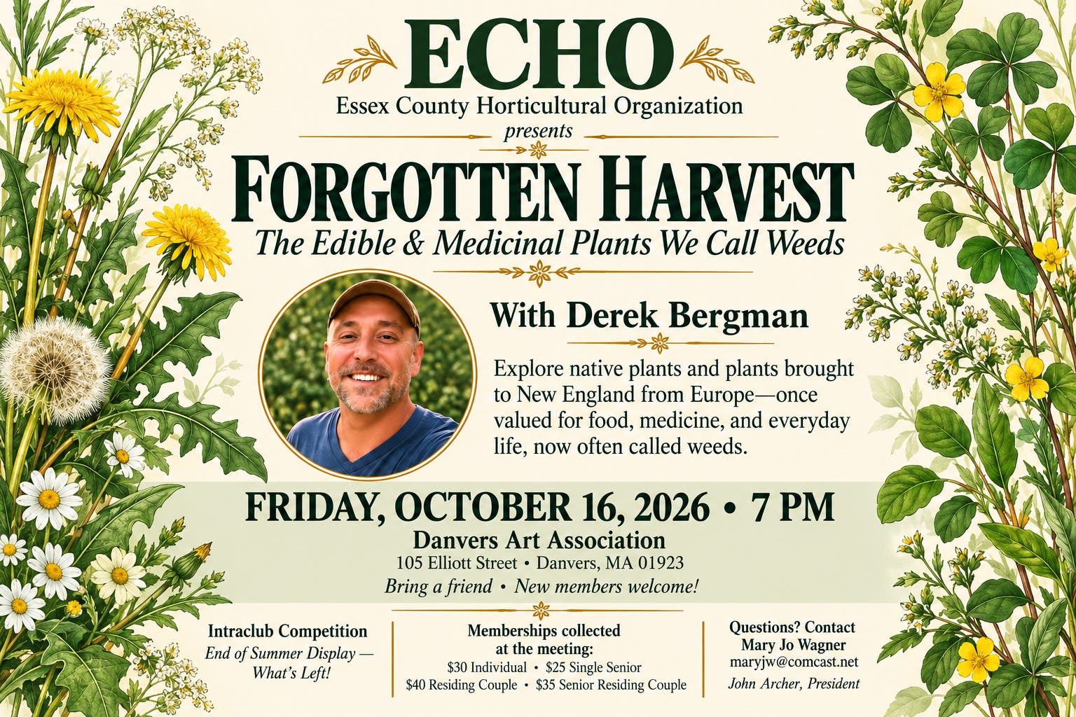 Forgotten Harvest: The Edible & Medicinal Plants We Call Weeds