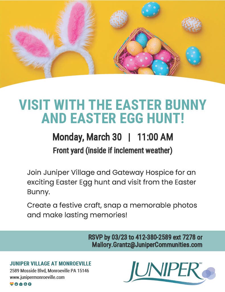 Mar 30 | Easter Egg Hunt & Visit with the Easter Bunny at Juniper ...