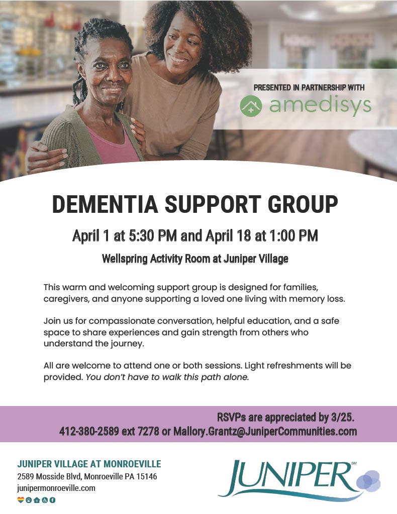 Dementia Support Group at Juniper Village at Monroeville
