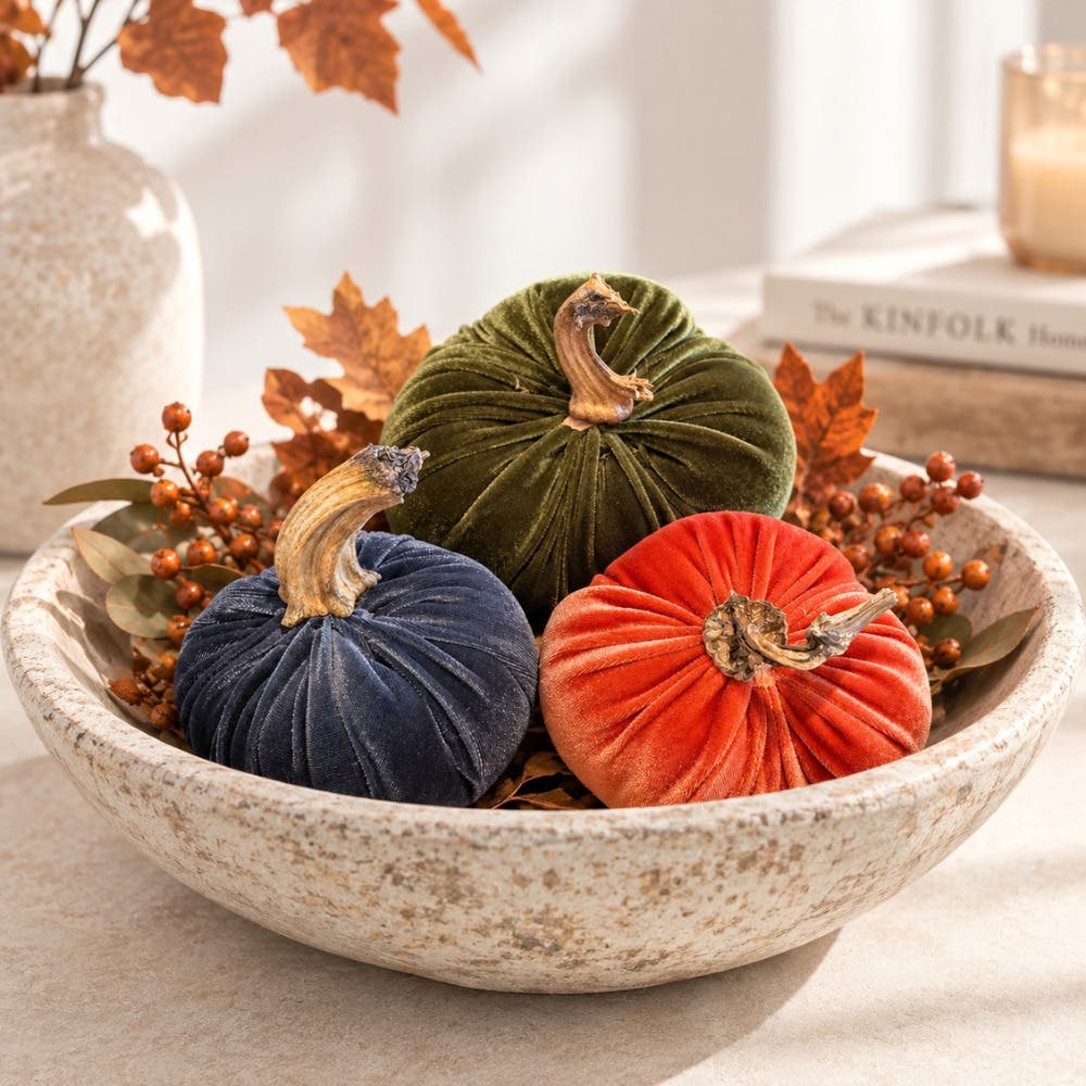 Velvet Pumpkin Trio