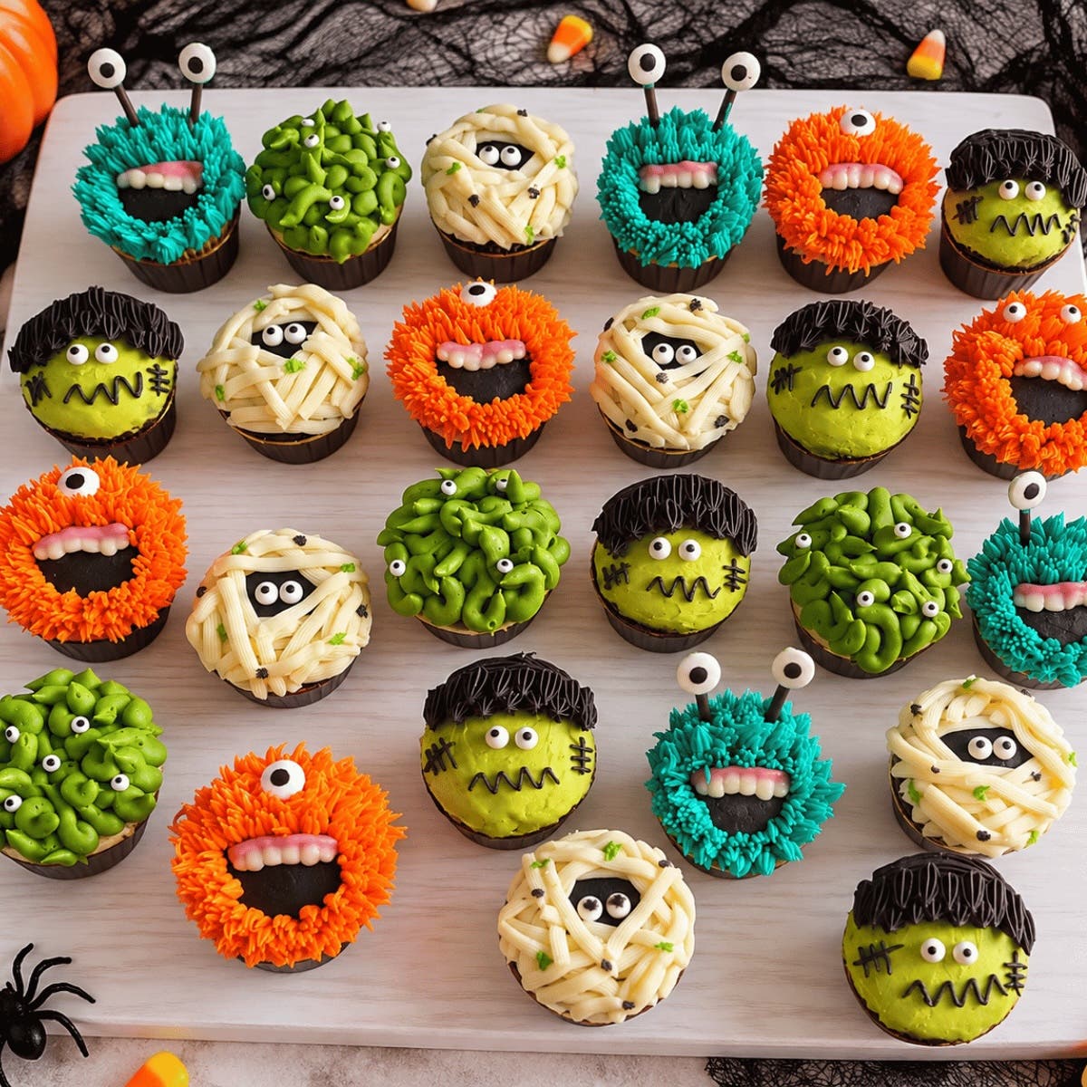 Monster Cupcake Decorating