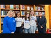 From left, Professor Jeanne Salvatore, Jeimy Simon, Vivienne Caccavale, Lara Woodin and Professor Sadia Cheema, representing Seton Hall University's Bateman Case Study Competition Team and faculty advisors. 