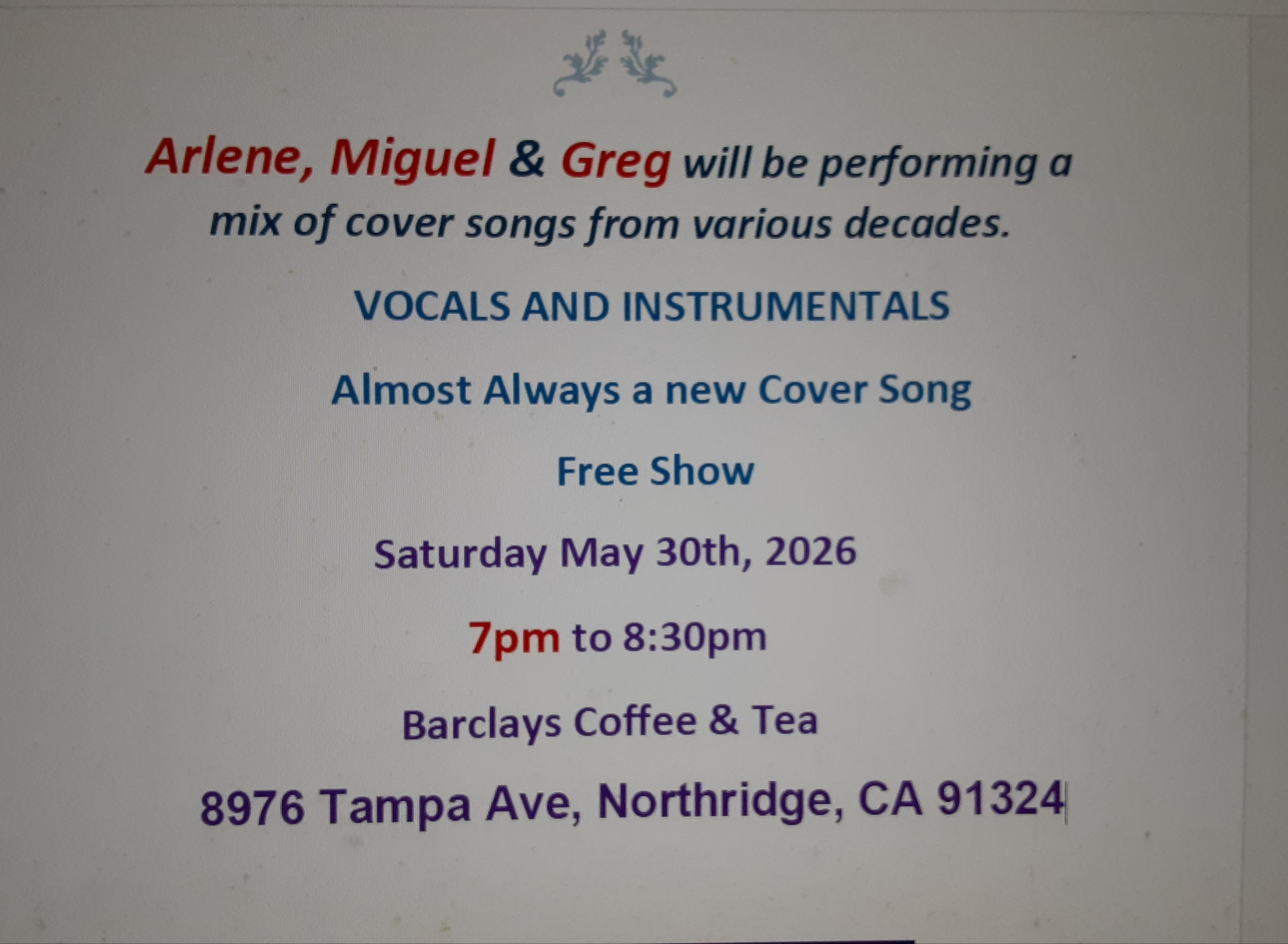Arlene, Miguel & Greg