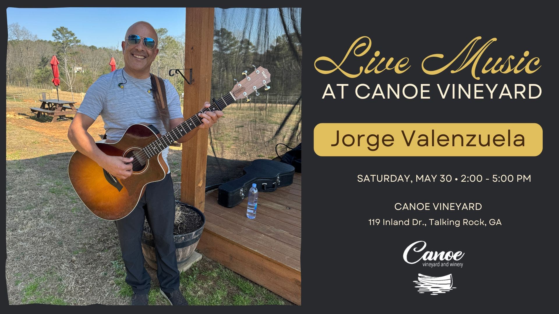 Live Music with Jorge Valenzuela at Canoe Vineyard & Winery