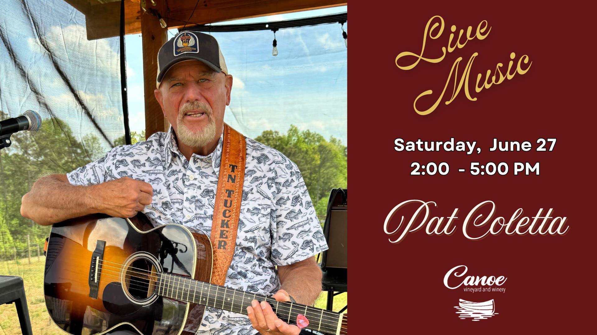 Pat Coletta Live at Canoe Vineyard