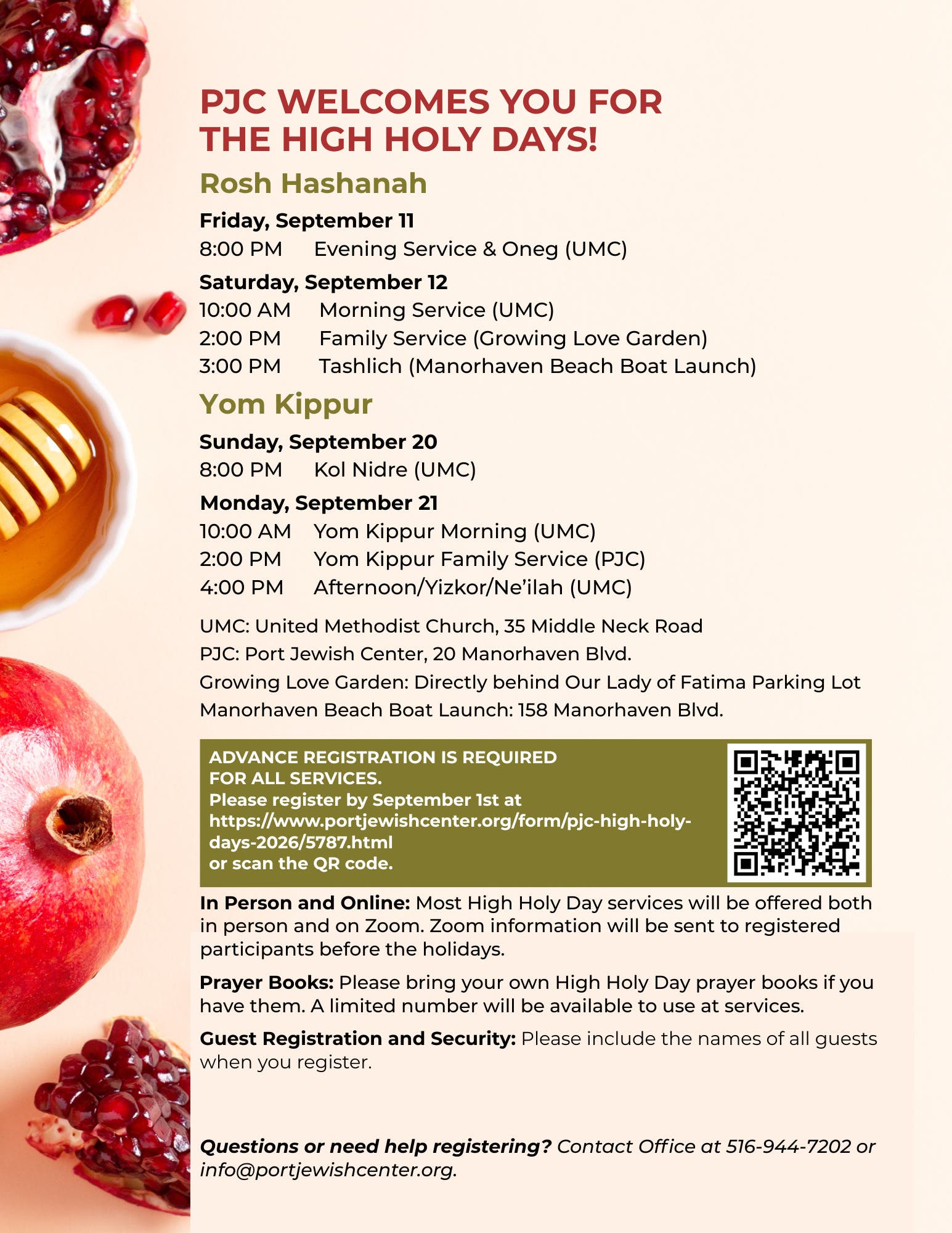 PJC Welcomes You For The High Holy Days! Rosh Hashanah Morning Service