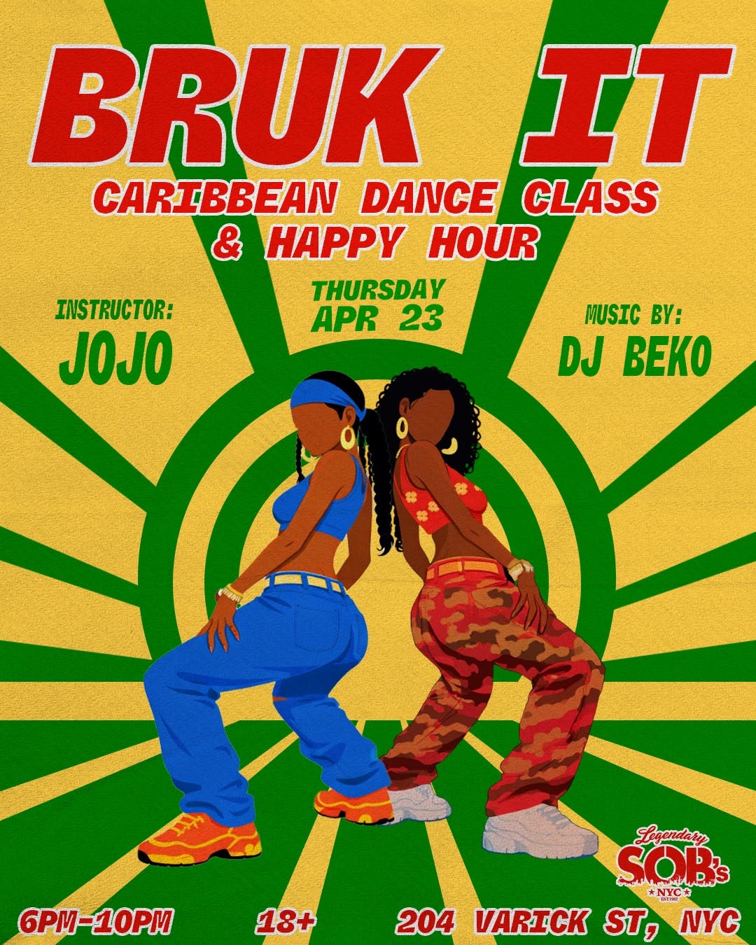 Bruk It! Caribbean Dance Class & Happy Hour