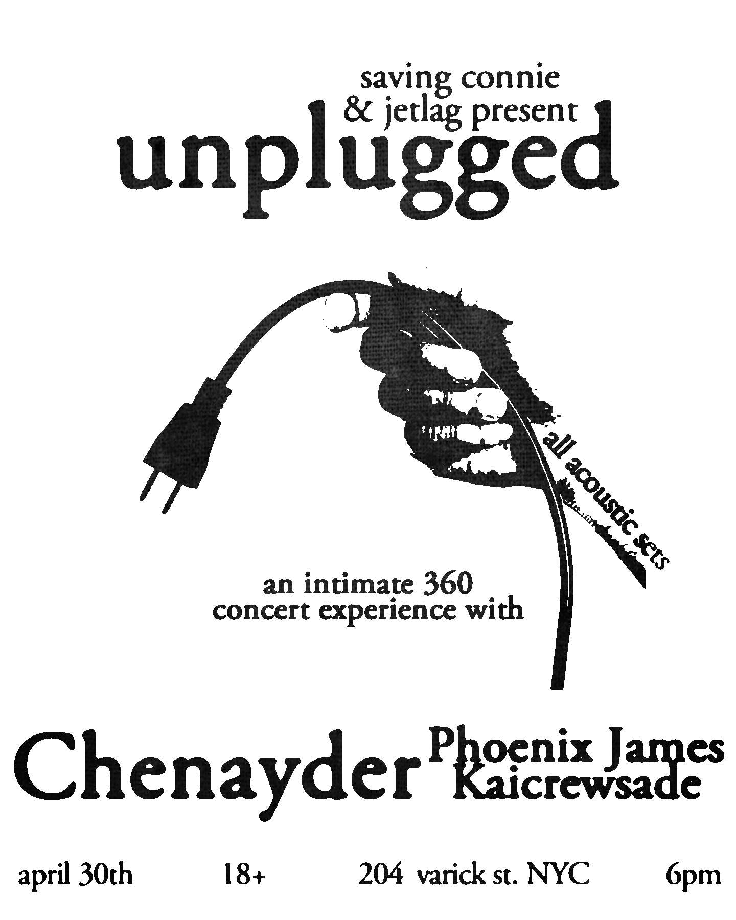 unplugged: Chenayder, Phoenix James, Kaicrewsade | an intimate 360 concert experience