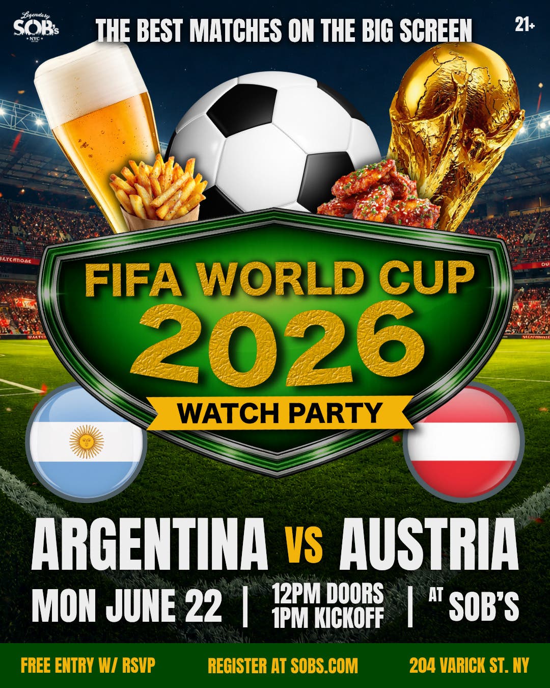 Fifa World Cup 2026 Watch Party: Argentina Vs Austria