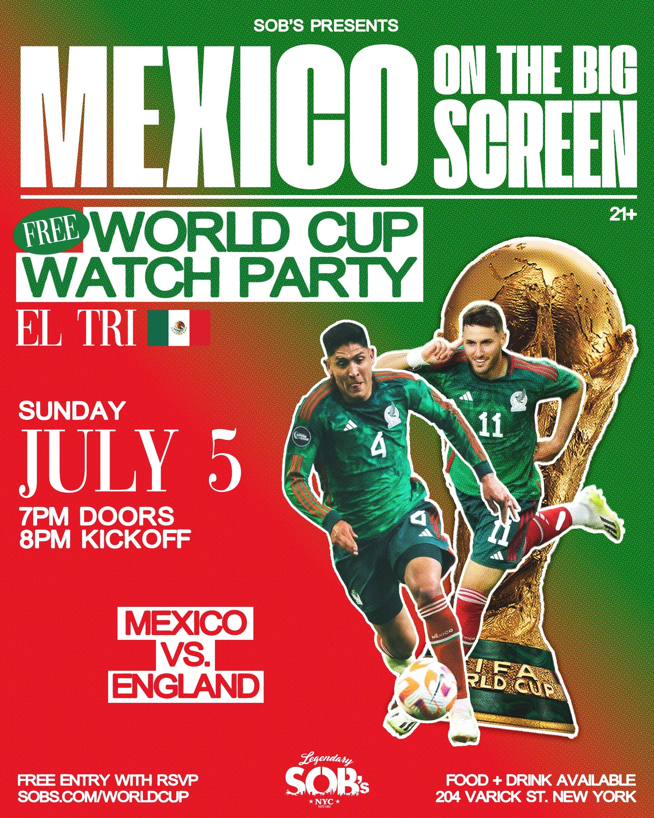 Mexico On The Big Screen: Mexico vs England