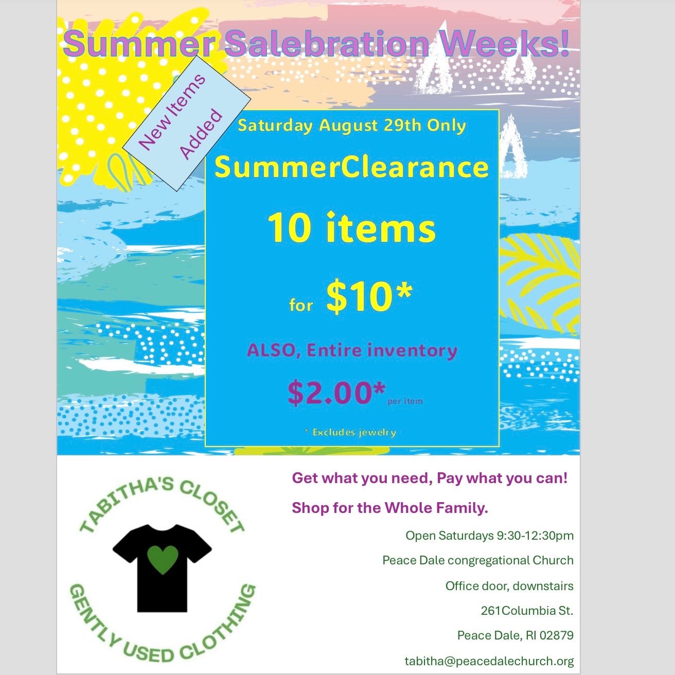 Final Summer SALEbration!  