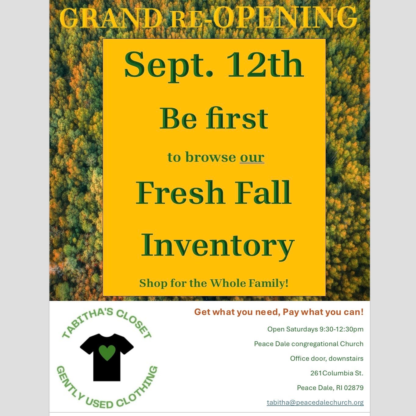 Tabitha's Closet Grand Re-Opening