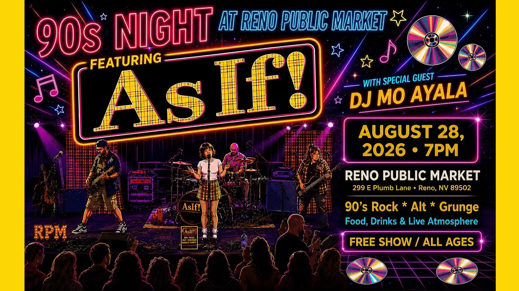 90s Night with As If! at Reno Public Market