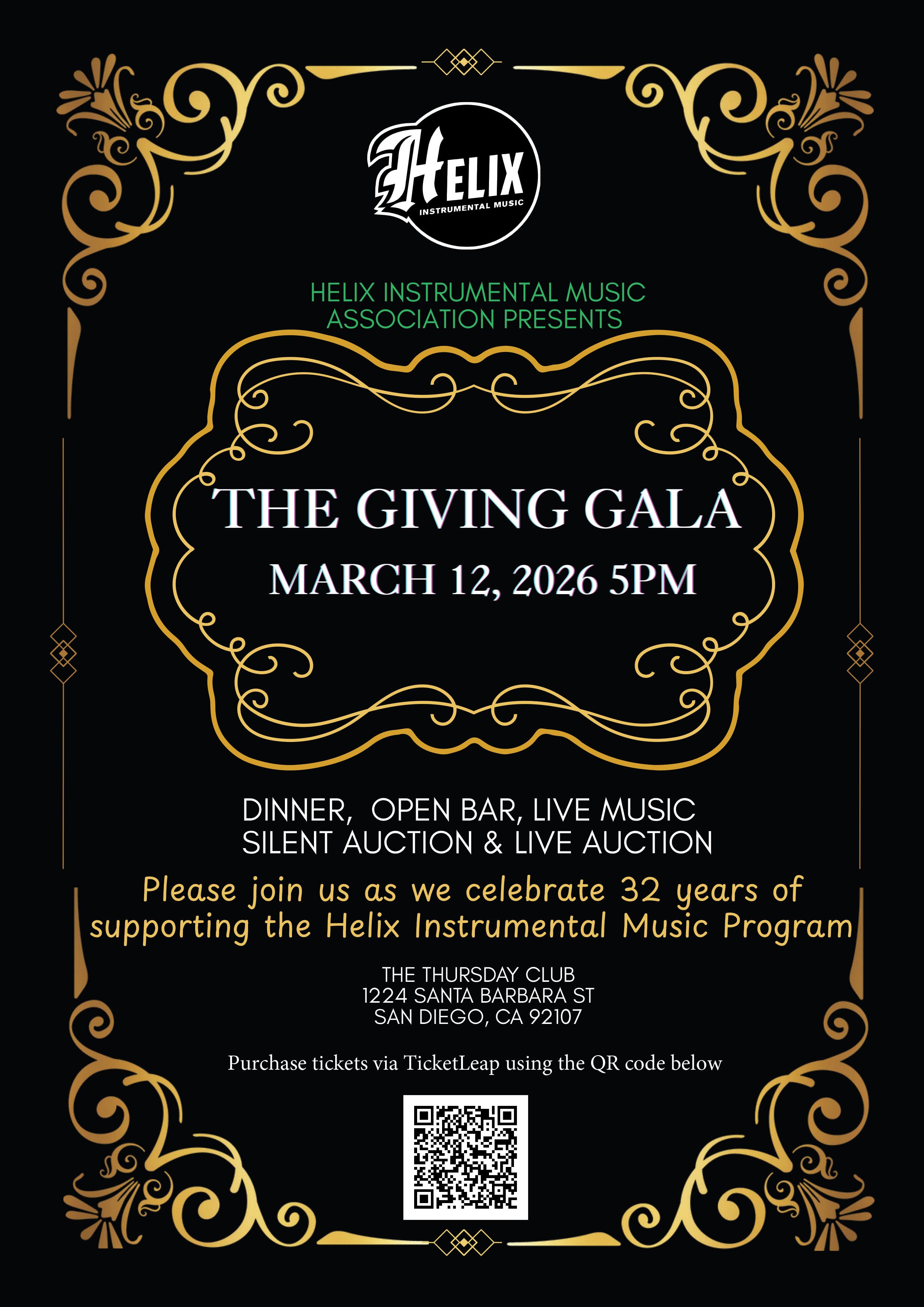Helix Instrumental Music Association Annual Giving Gala