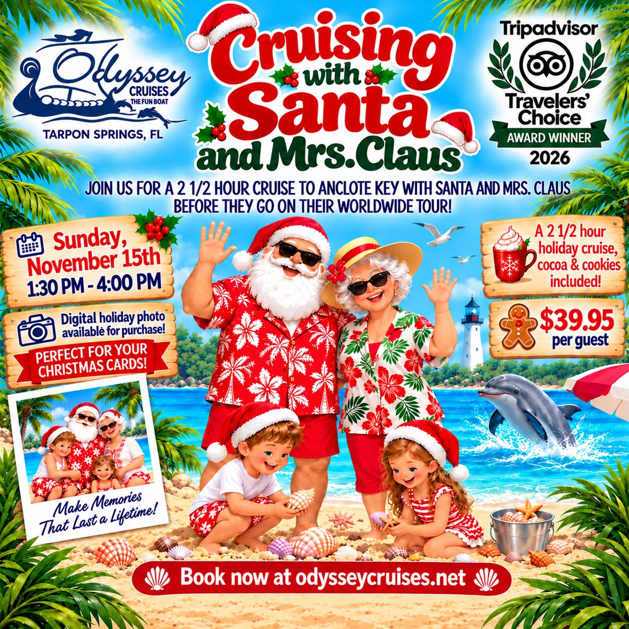Cruising with Santa & Mrs. Claus to Anclote Key