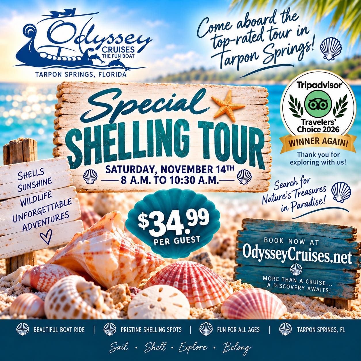 Special Shelling Tour to Anclote Key