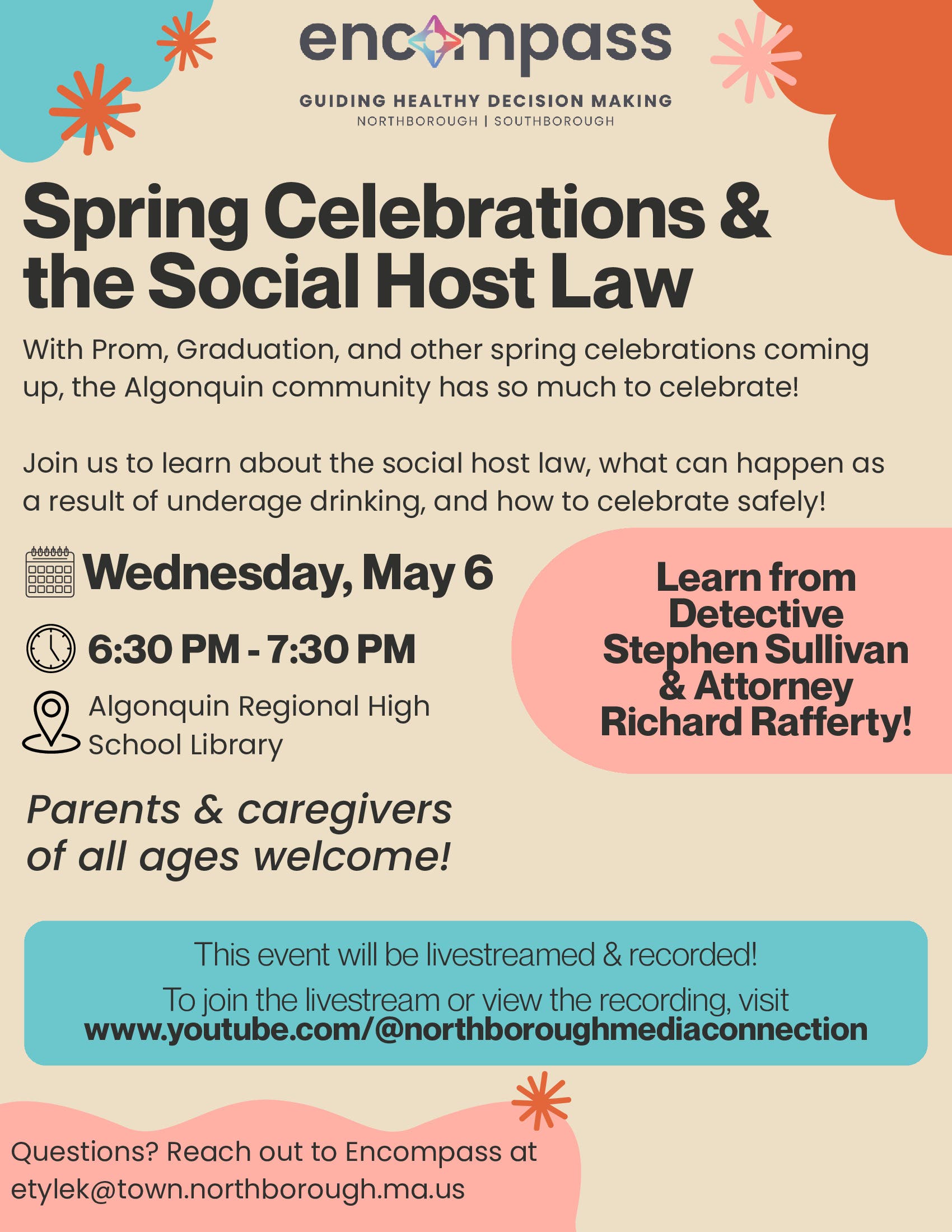 Spring Celebrations & the Social Host Law 