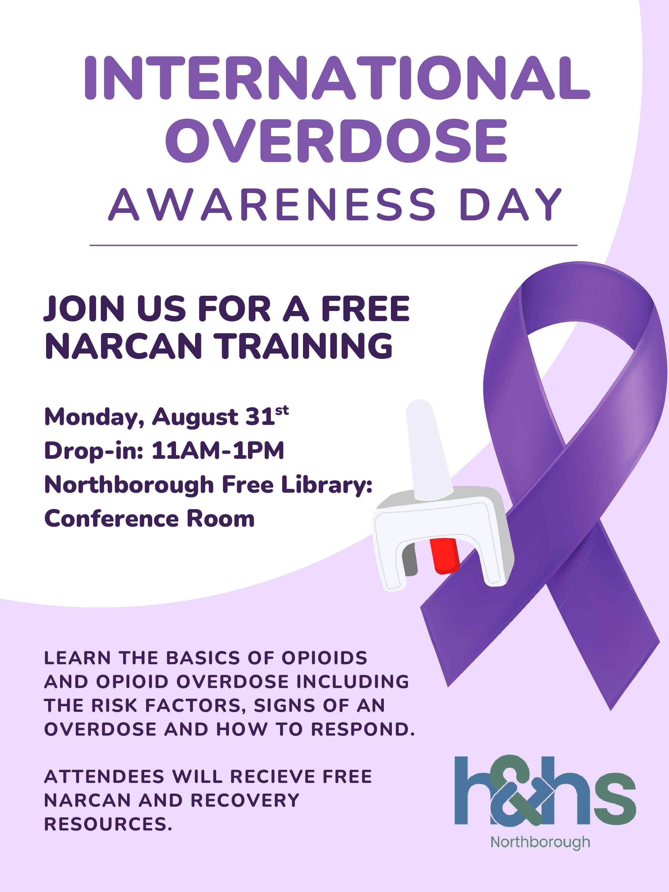 Free Narcan Training on Overdose Awareness Day