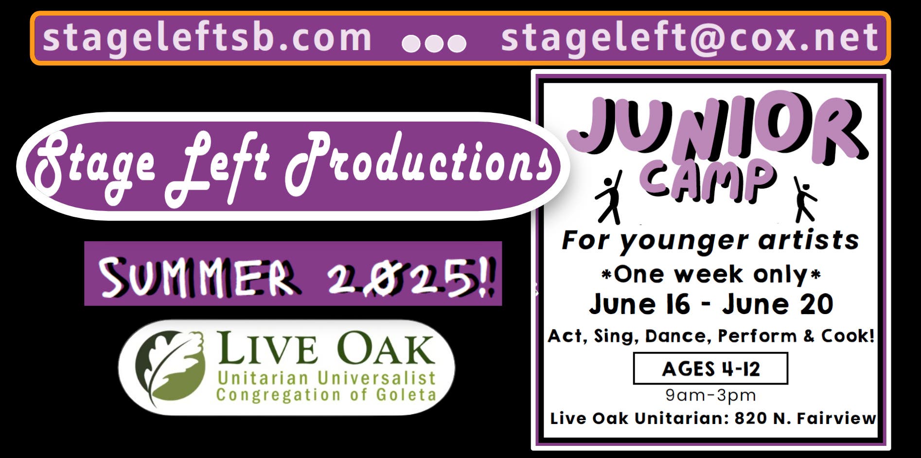 Stage Left Junior - Summer Theater Camp 