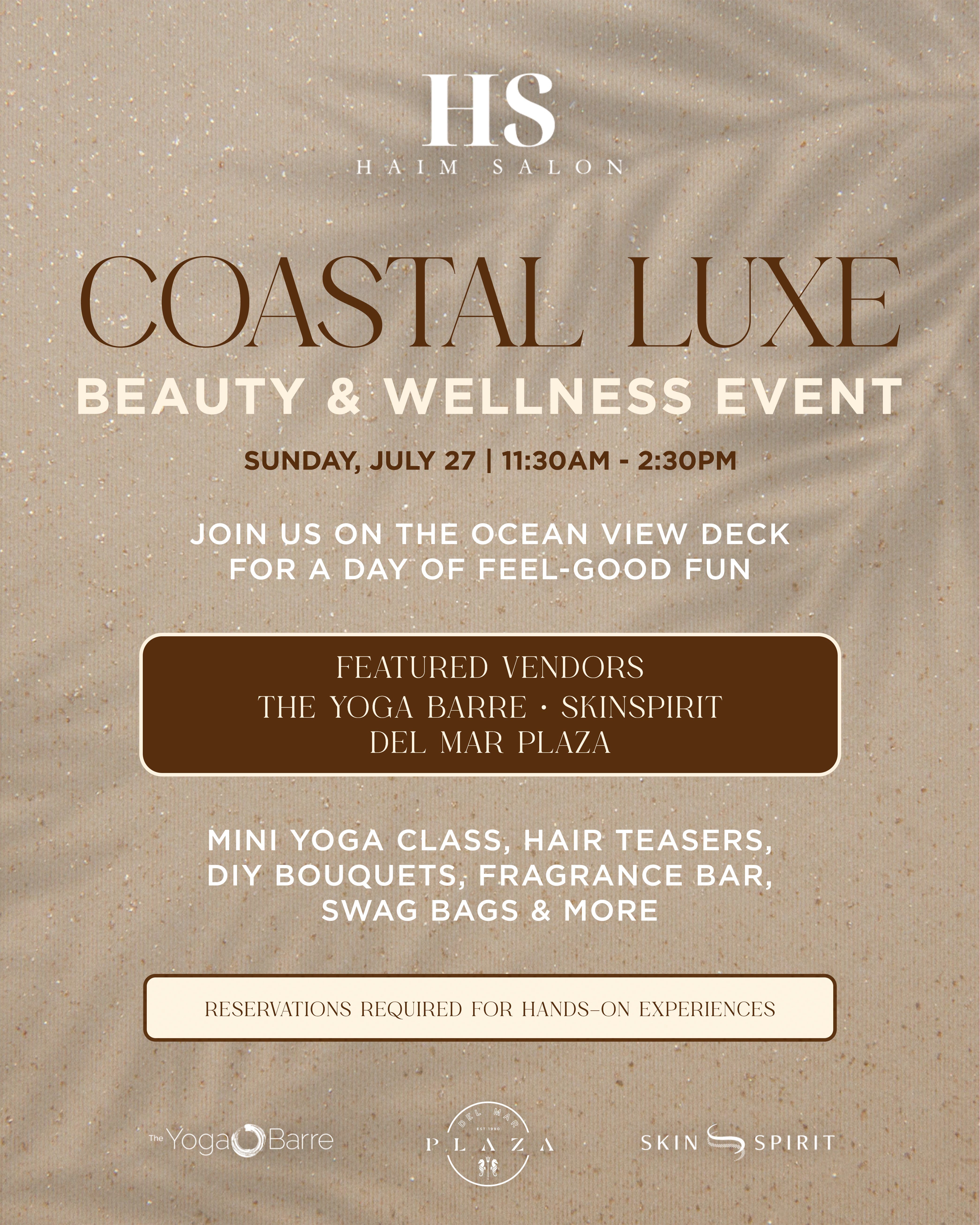 Coastal Luxe Beauty & Wellness Event at Del Mar Plaza