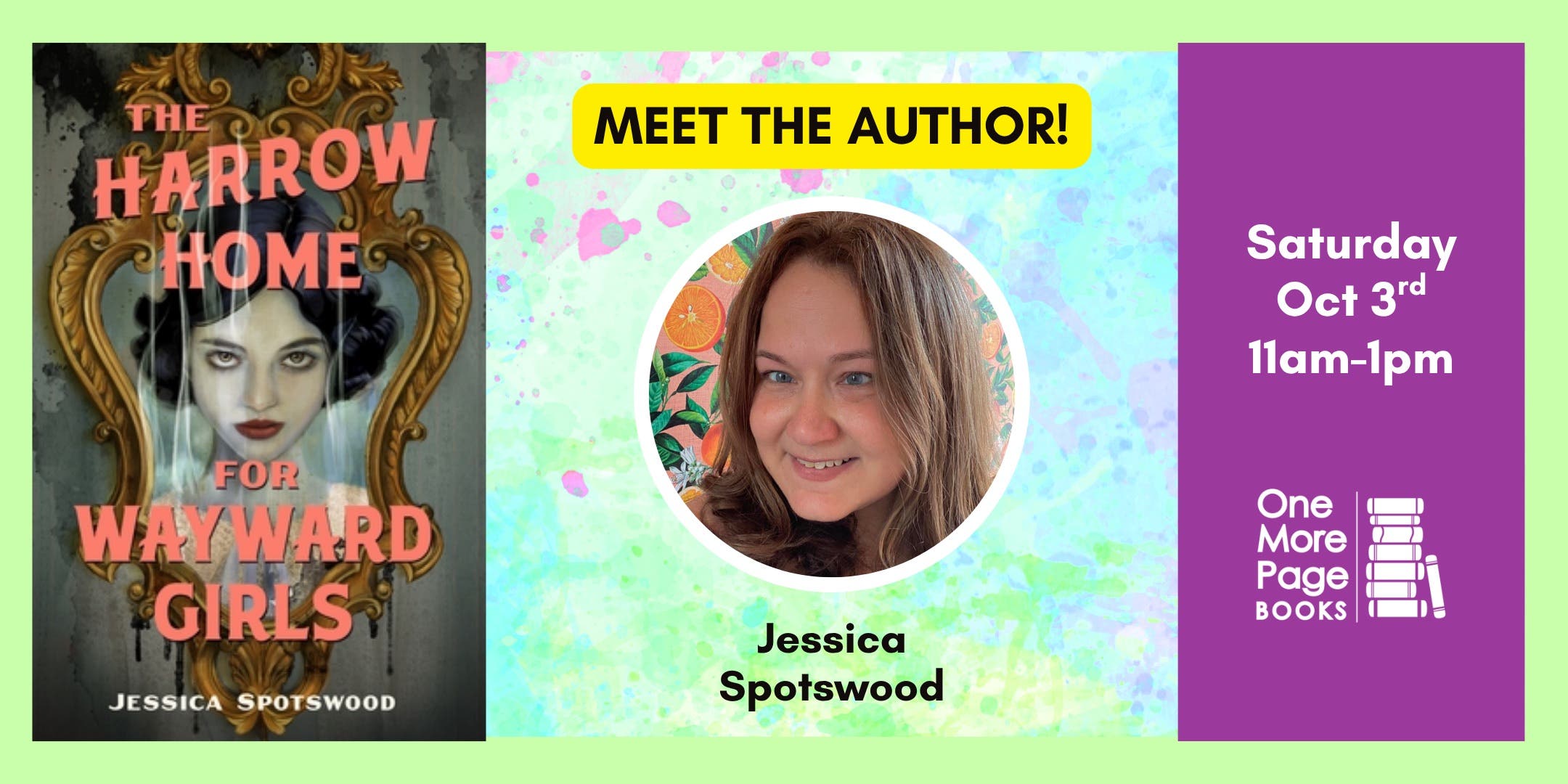Jessica Spotswood Pop-up Signing for THE HARROW HOME FOR WAYWARD GIRLS