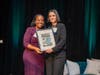 (Left to right) Lauren Cooper, First Assistant Attorney General, accepts award on behalf of DC Attorney General Brian Schwalb from Erica Ahdoot, Executive Director of Horton’s Kids. 