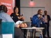 (Left to Right) Shermika Settles, award winner, and Rahaman “Kil” Kilpatrick, Community & Family Engagement Senior Manager at Horton’s Kids, participate in HK Confessions podcast at Give Thanks & Give Back Gala. 