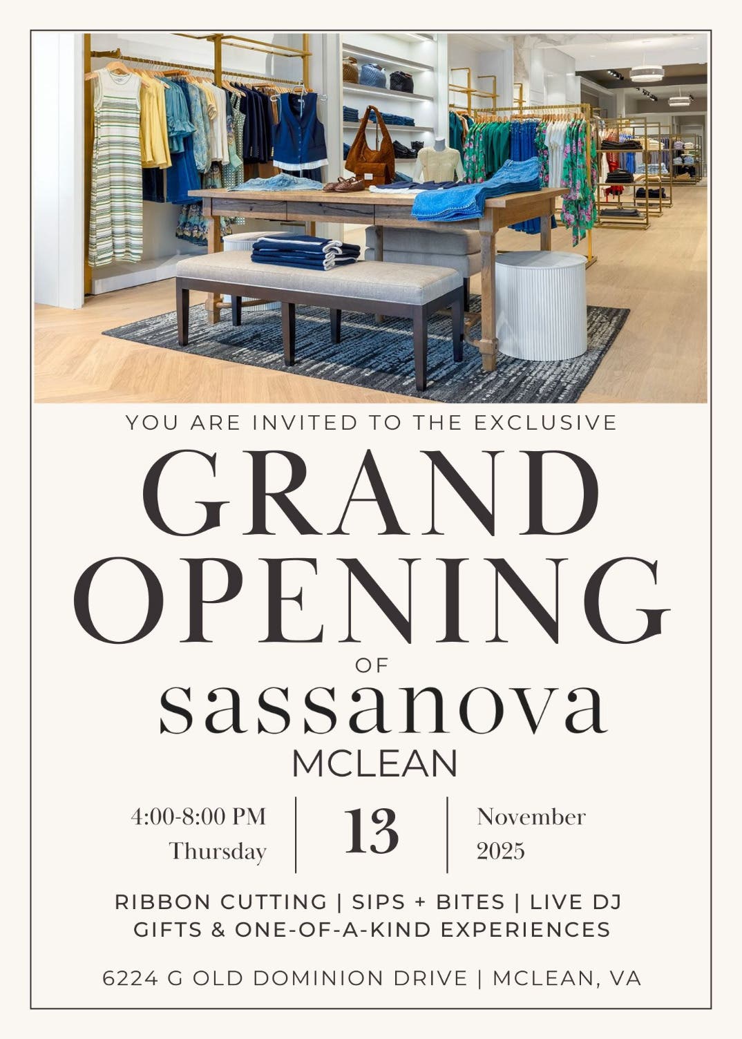 Sassanova McLean Grand Opening Party
