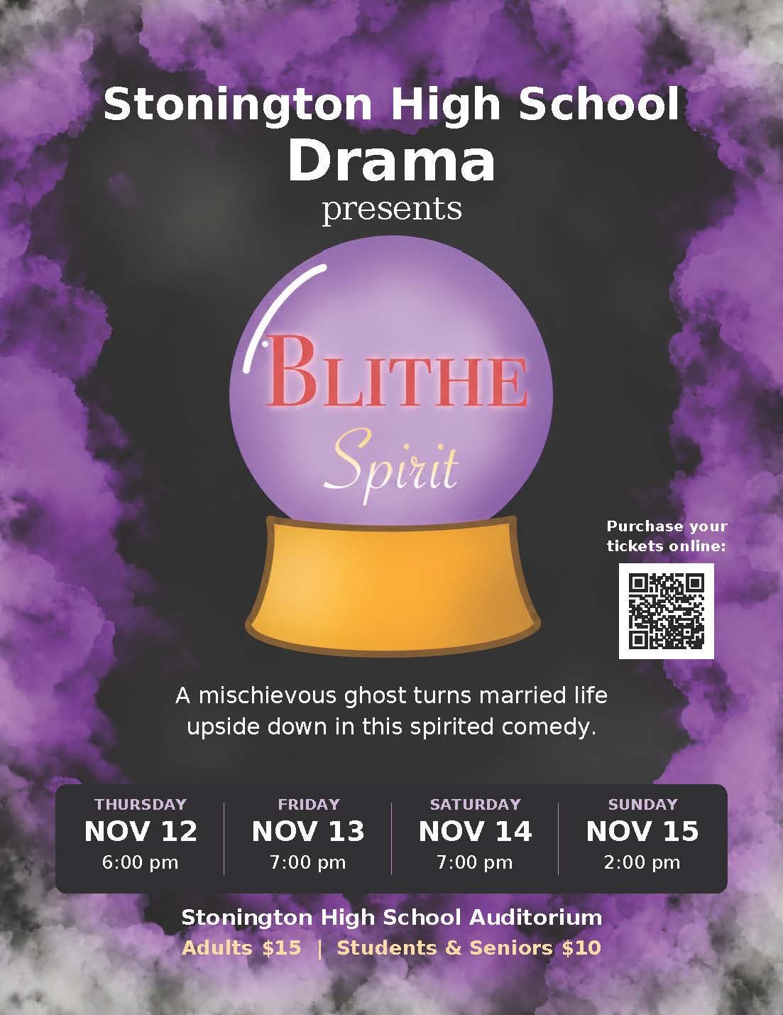 "Blithe Spirit" presented by Stonington High School Drama Program