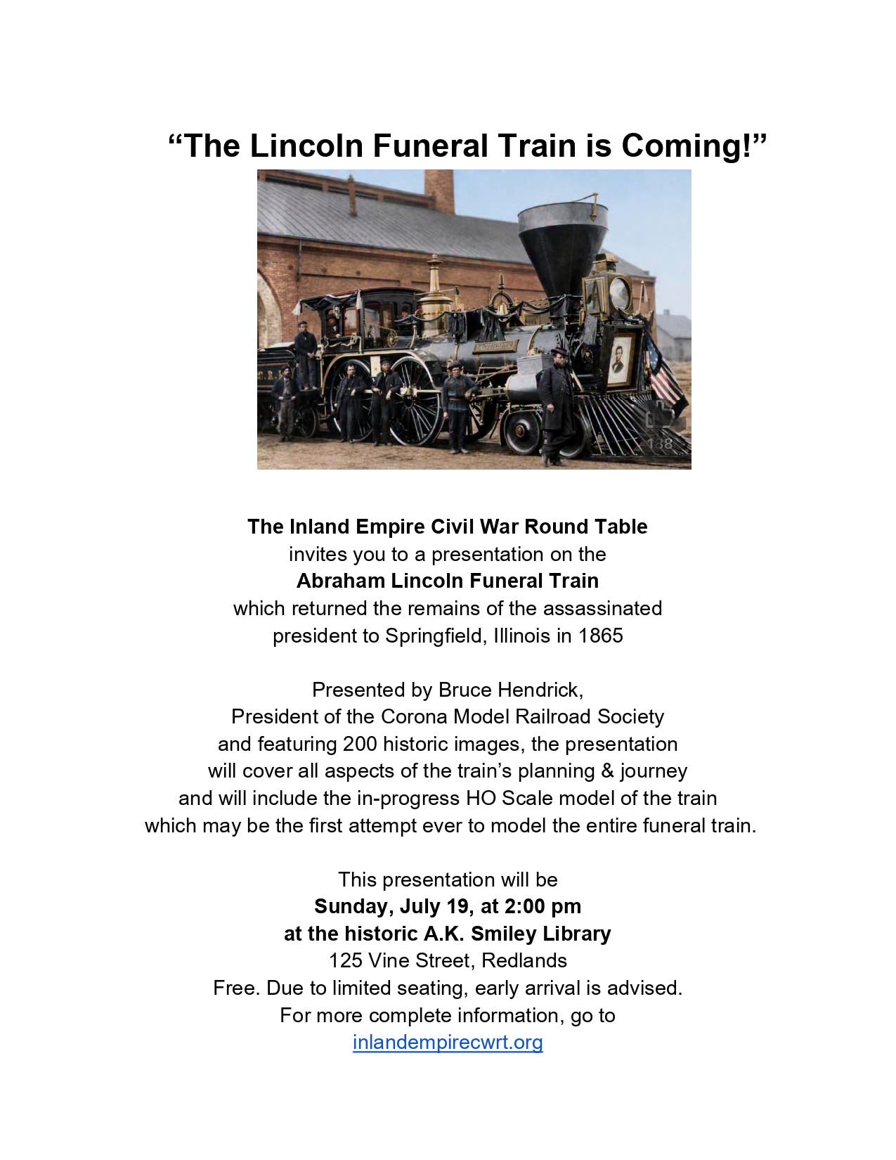 The Lincoln Funeral Train is Coming!