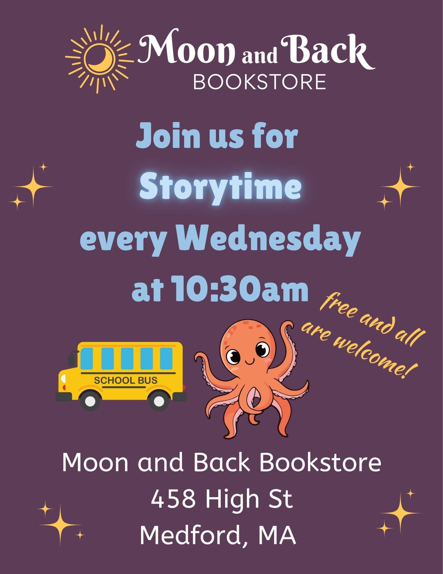 How to Get Your Octopus to School Storytime at Moon and Back