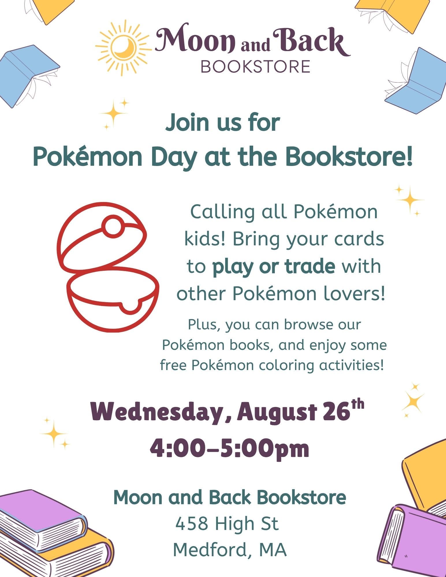 Pokémon Day at Moon and Back Bookstore