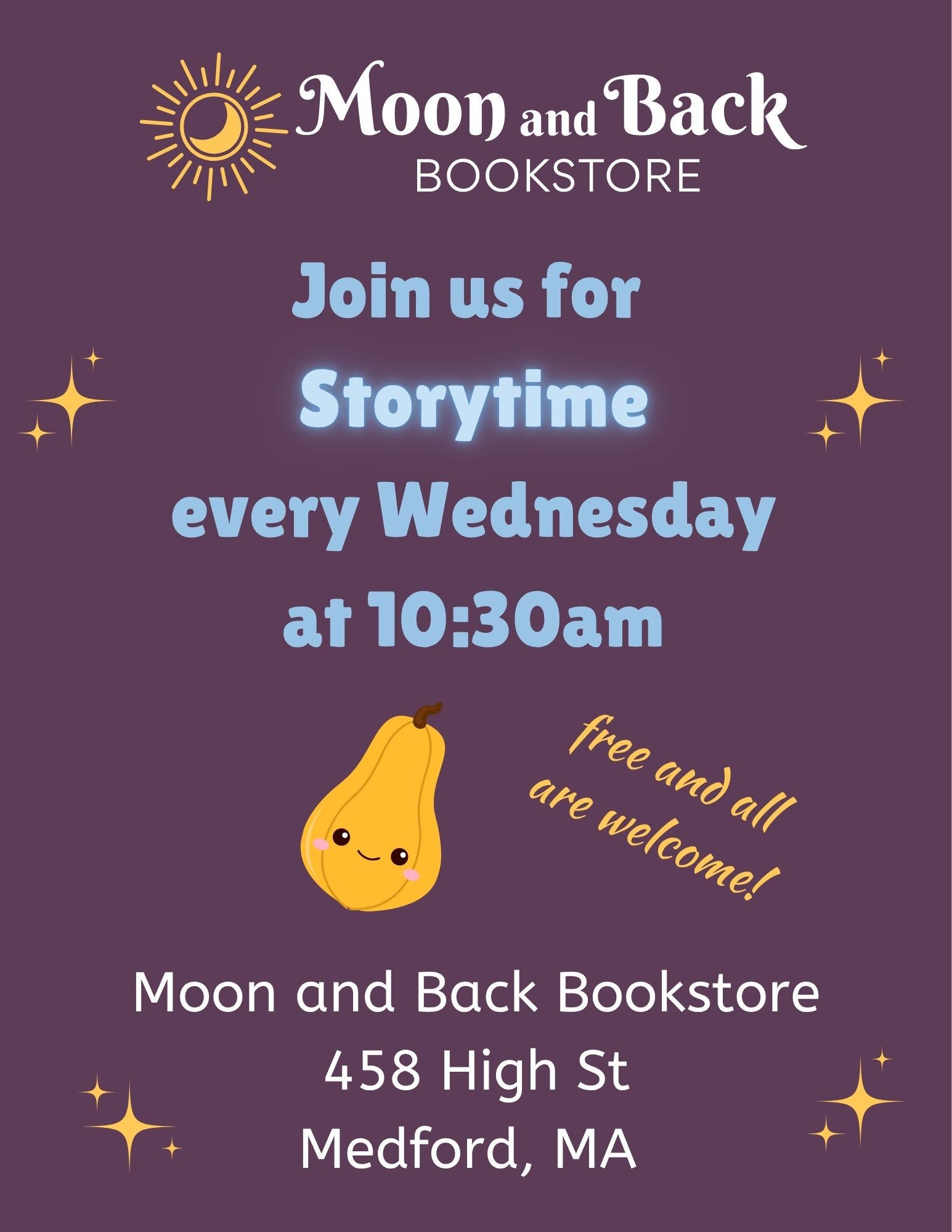 Sophie’s Squash Storytime at Moon and Back