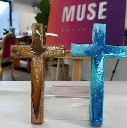 Resin Cross Workshop at The Muse ArtHouse, Closter