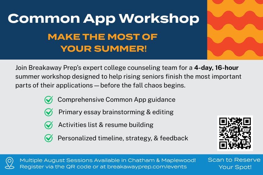 Common App Workshop For Rising High School Seniors
