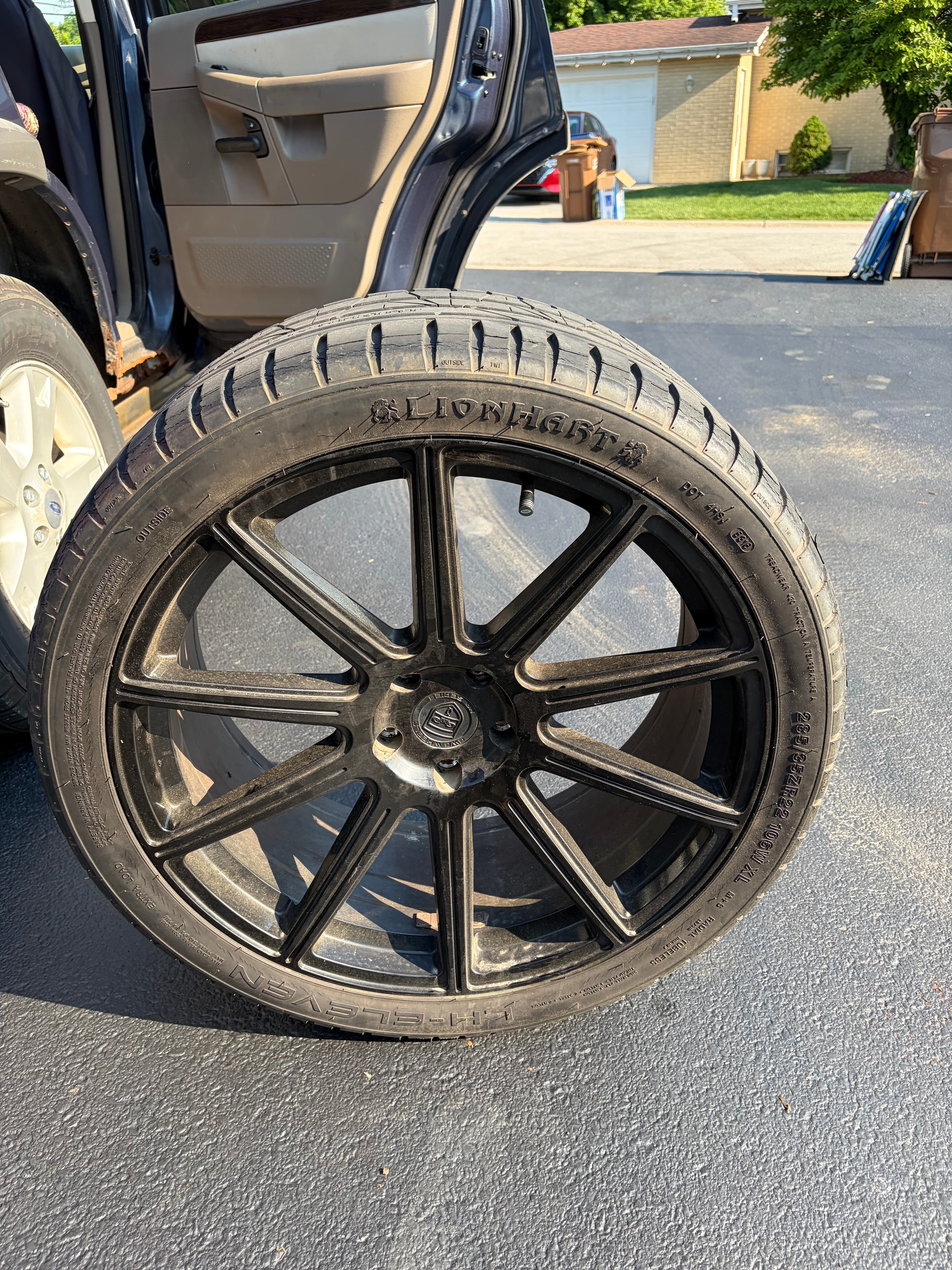22” rims with tires 
