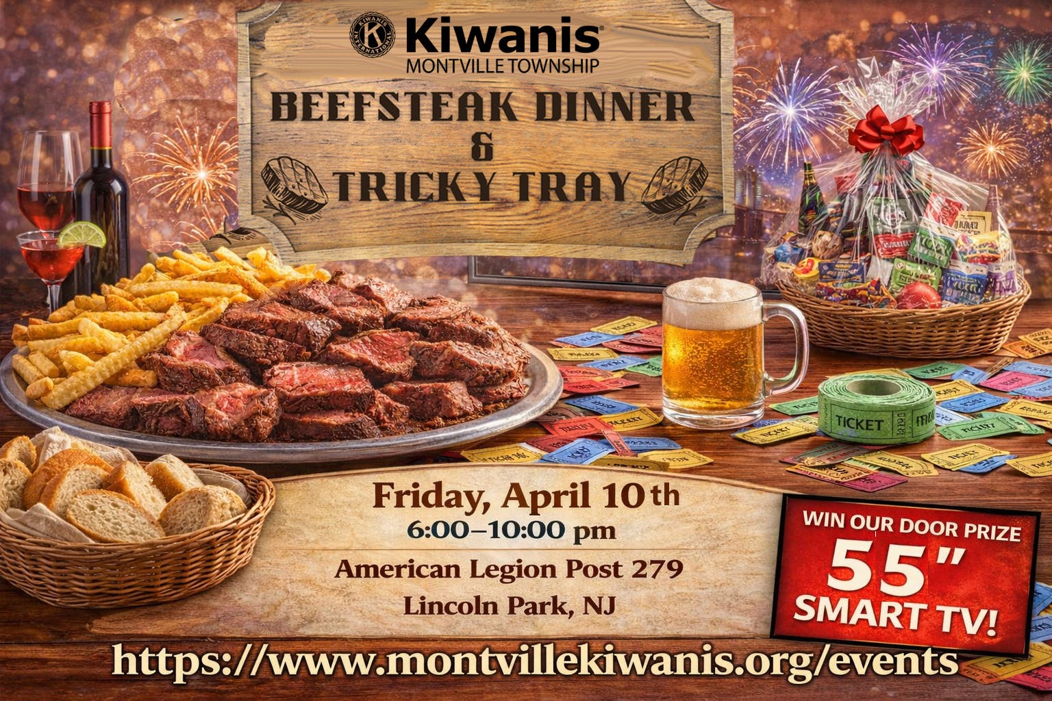 All-You-Can-Eat Beefsteak Dinner & Tricky Tray to Support Montville Food Pantry