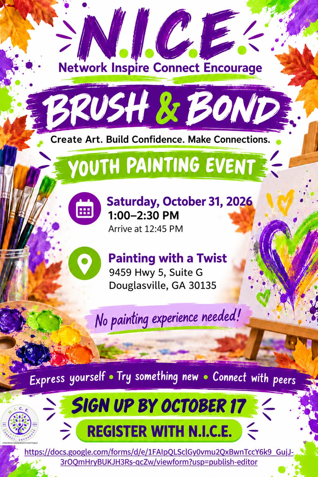 N.I.C.E. Brush & Bond Youth Painting Event