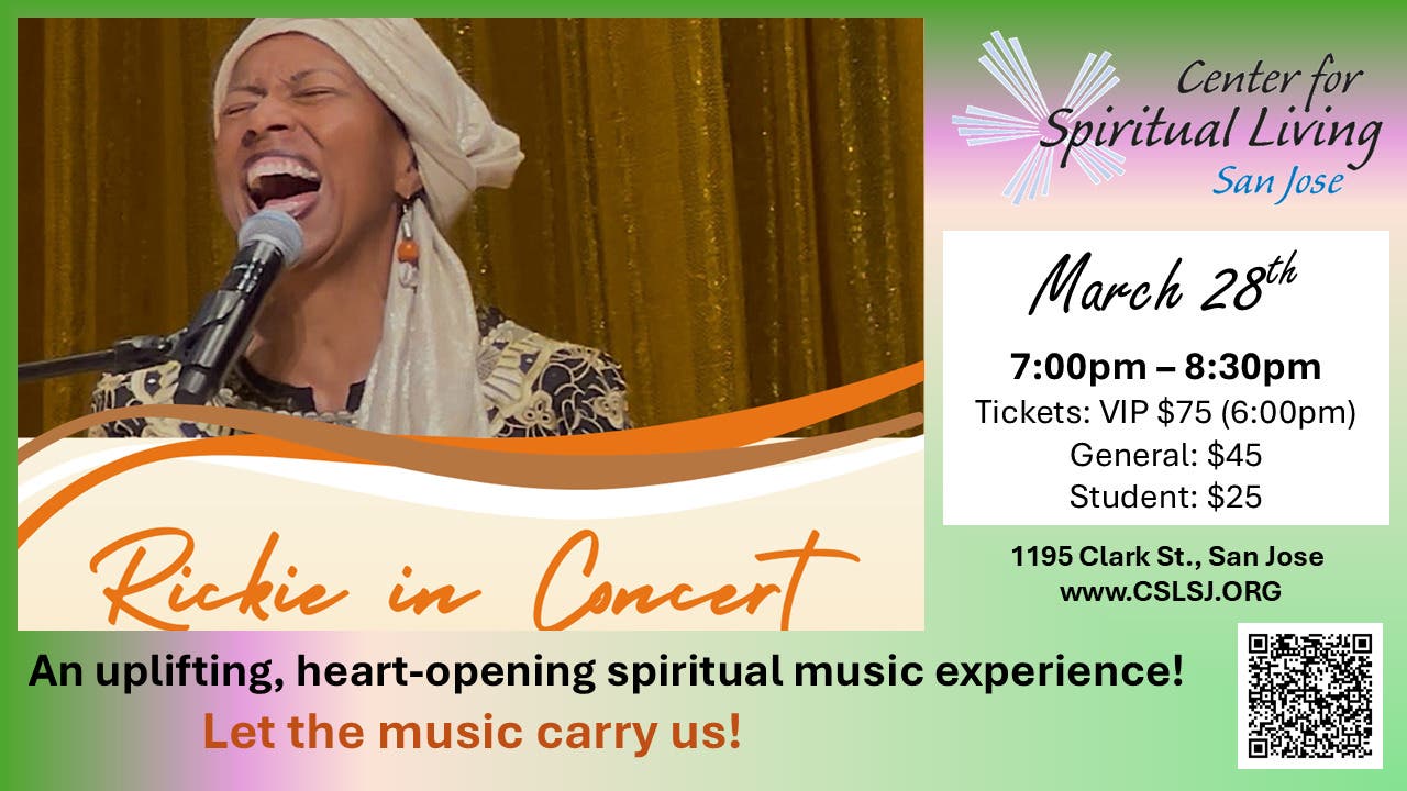 Rickie Byars to Headline Peace Concert at Center for Spiritual Living San José on March 28