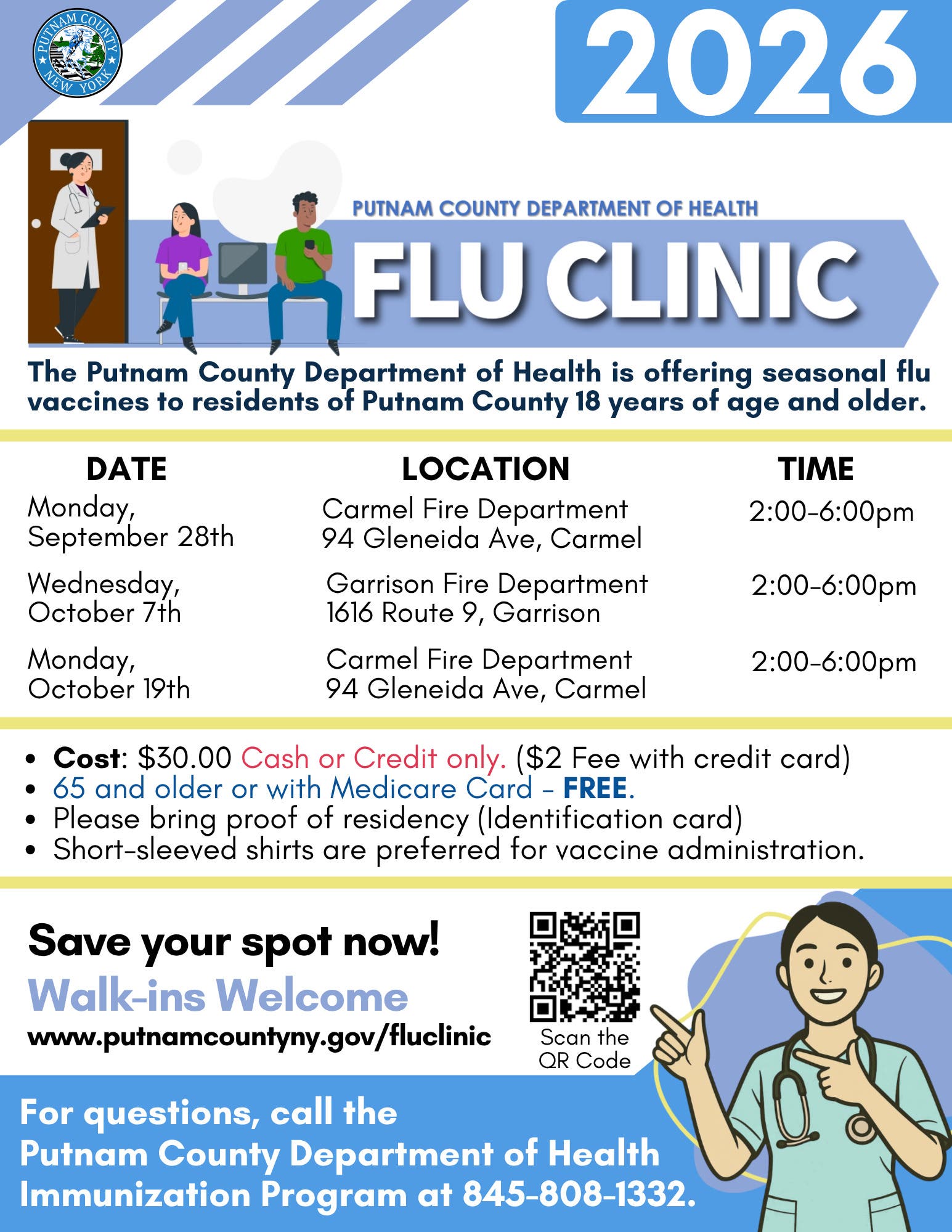 2026 PCDOH Seasonal Flu Clinic
