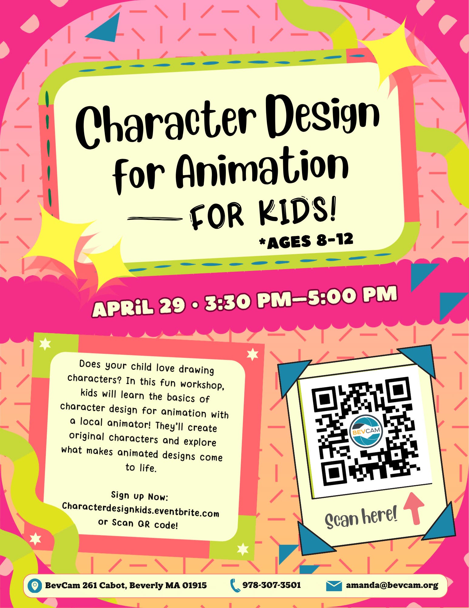 Character Design for Animation— For Kids!  (ages 8-12 )