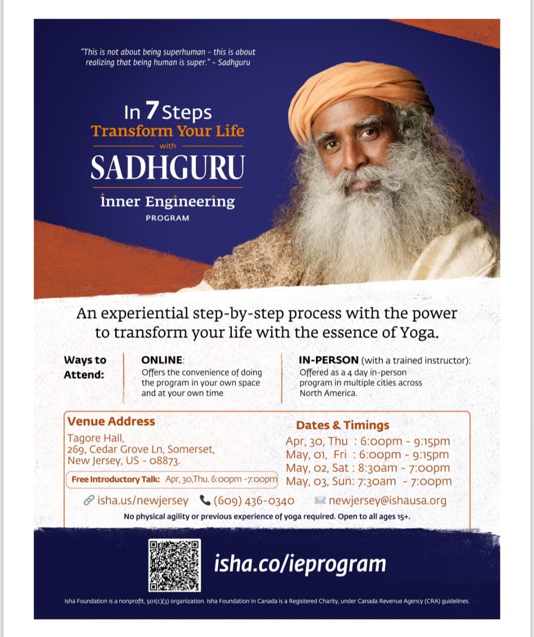 Inner Engineering Program With Sadhguru