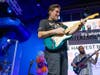 Harvest Sarasota President and CEO Dan Minor shreds during The Harvest Band’s set at Diverse Fest
