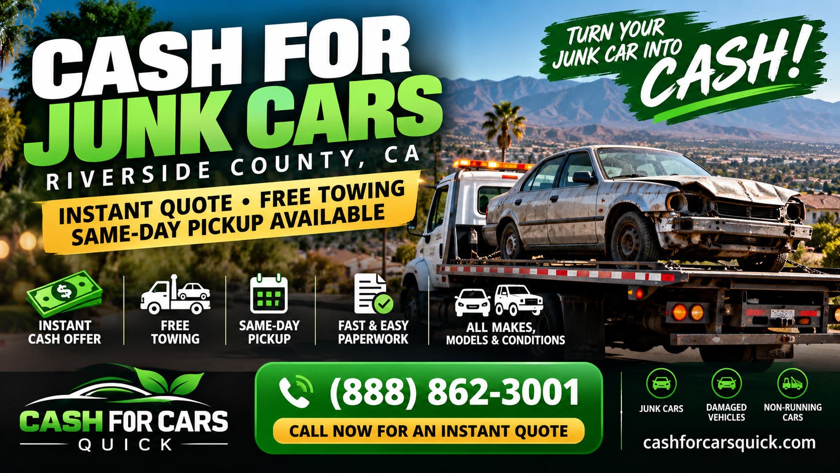 Where Can I Sell My Junk Car for Cash in Riverside County, CA?