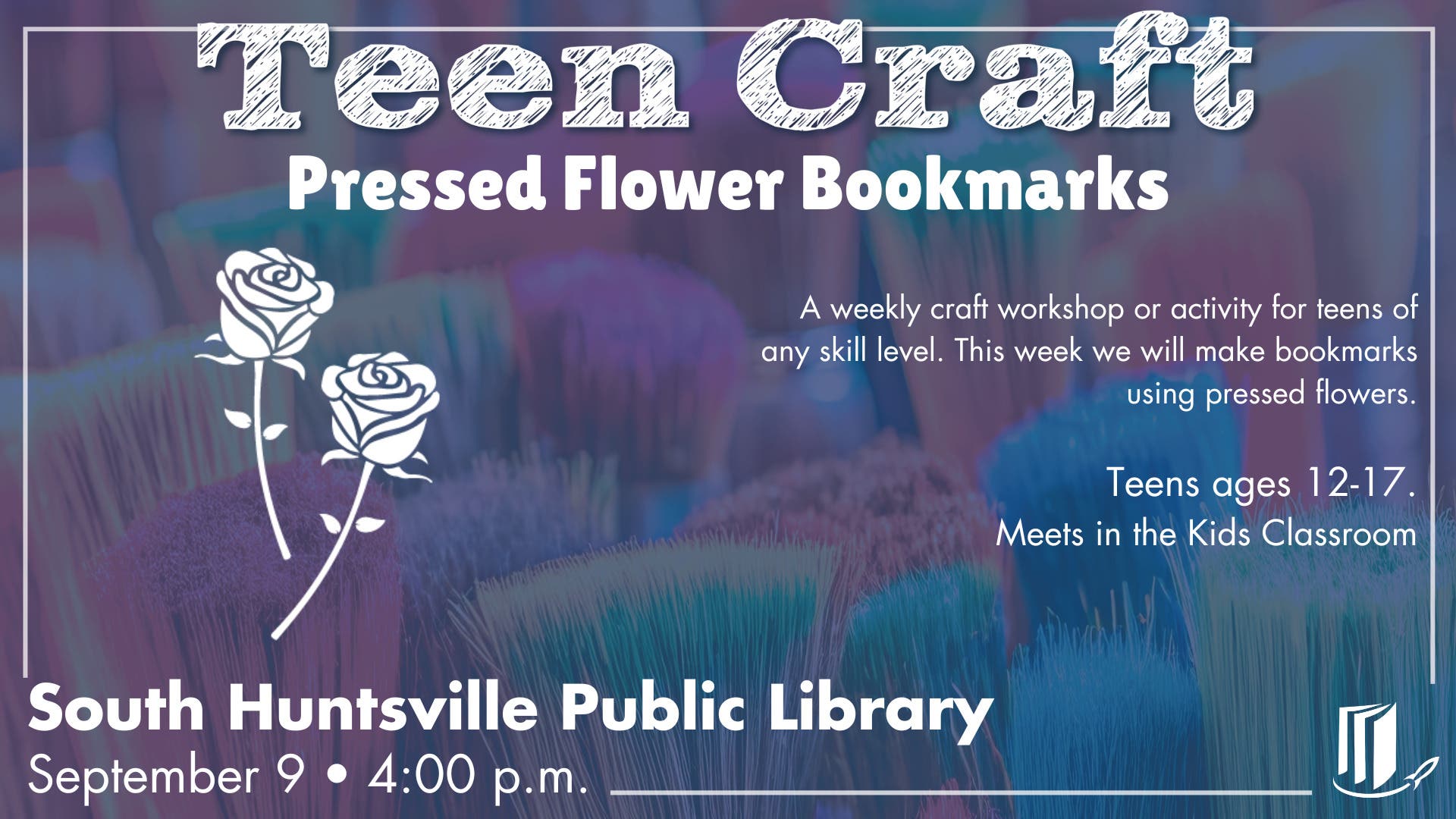 Teen Craft: Pressed Flower Bookmarks