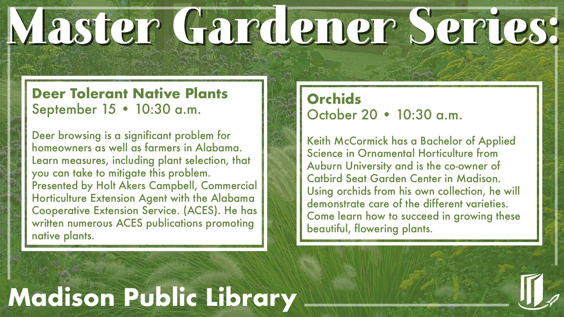 Master Gardener Series: Deer Tolerant Native Plants