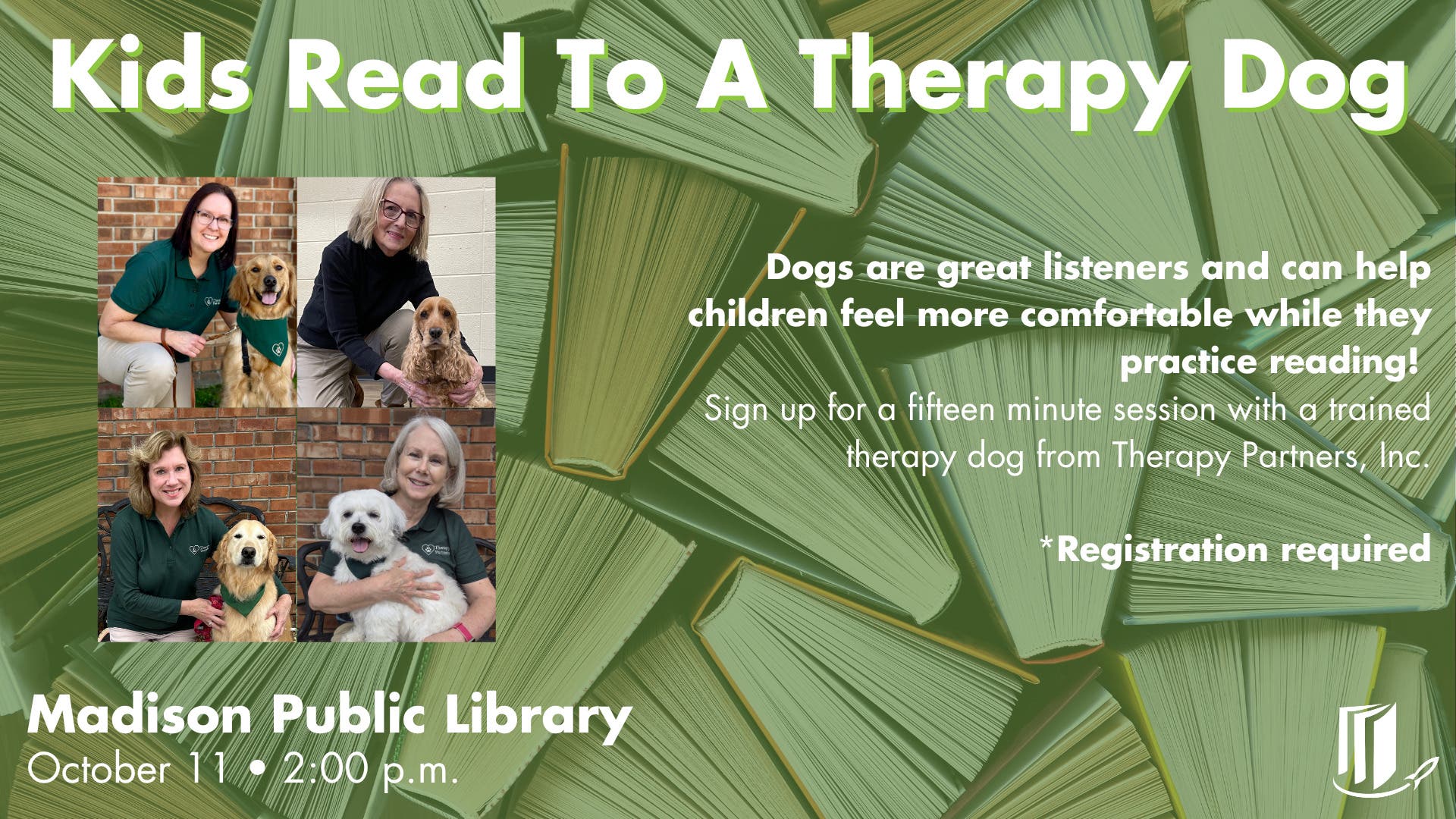 Kids Read to a Therapy Dog