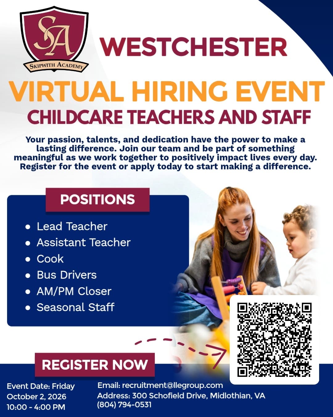 Virtual Hiring Event Skipwith Academy Westchester Commons