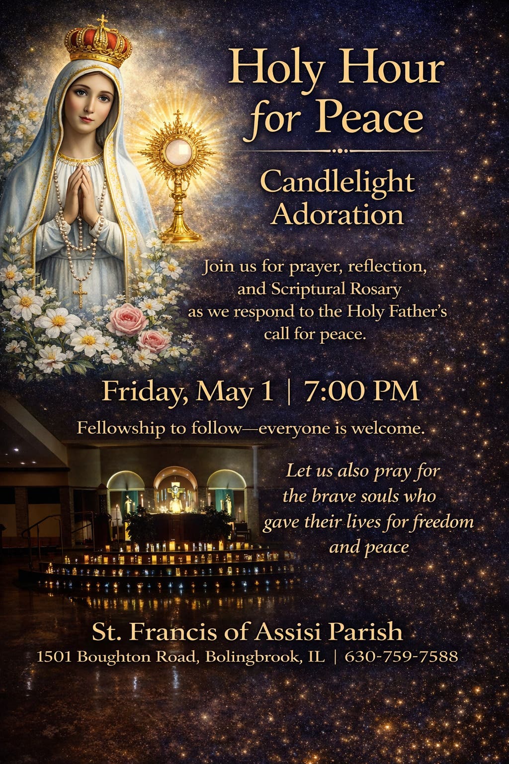 Holy Hour for Peace & Prayers for Active Military and Veterans